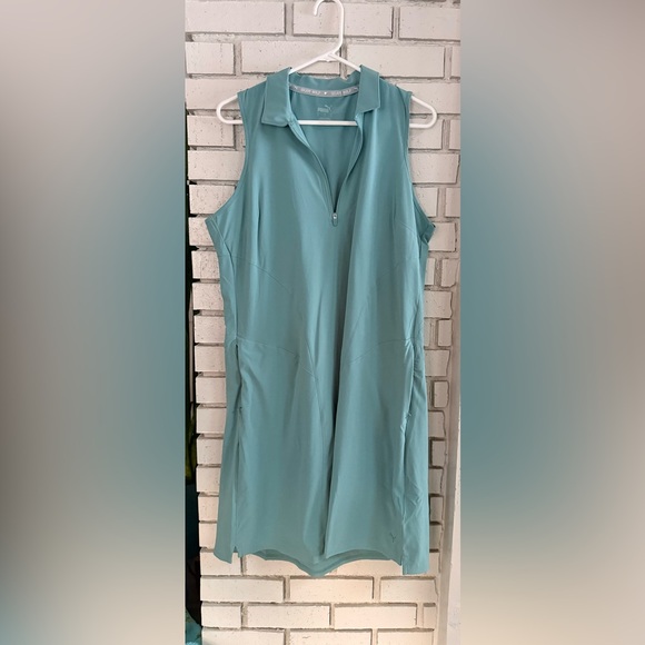 Puma Dresses & Skirts - PUMA Golf Dress Women’s Sleeveless Quarter Zip Athletic Performance Teal Active